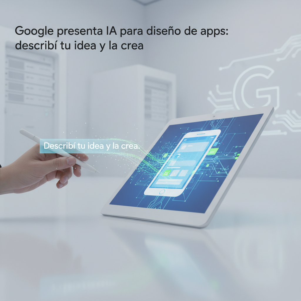 Google presenta IA para diseño de apps: describí tu idea y la crea