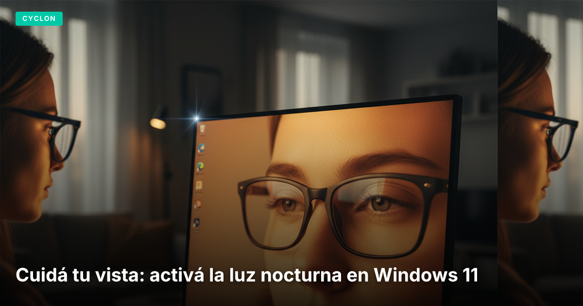 Cuidá tu vista: activá la luz nocturna en Windows 11