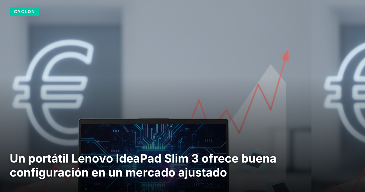 Un portátil Lenovo IdeaPad Slim 3 ofrece buena configuración en un mercado ajustado
