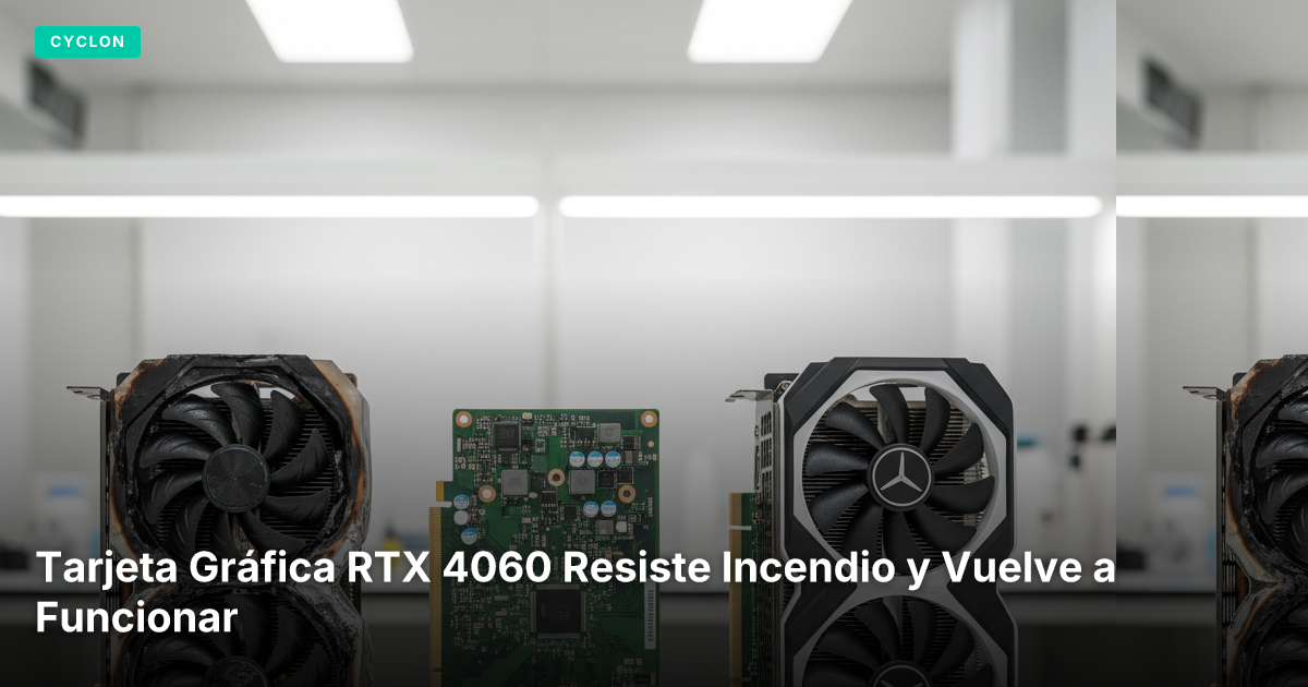 Tarjeta Gráfica RTX 4060 Resiste Incendio y Vuelve a Funcionar