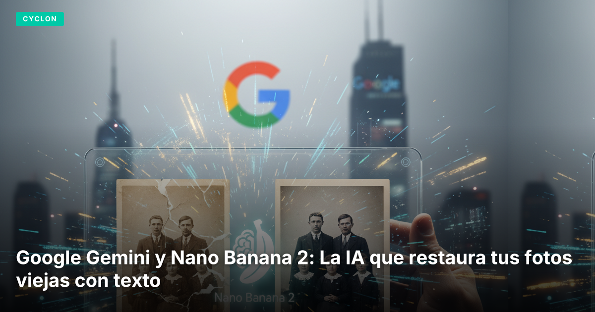 Google Gemini y Nano Banana 2: La IA que restaura tus fotos viejas con texto