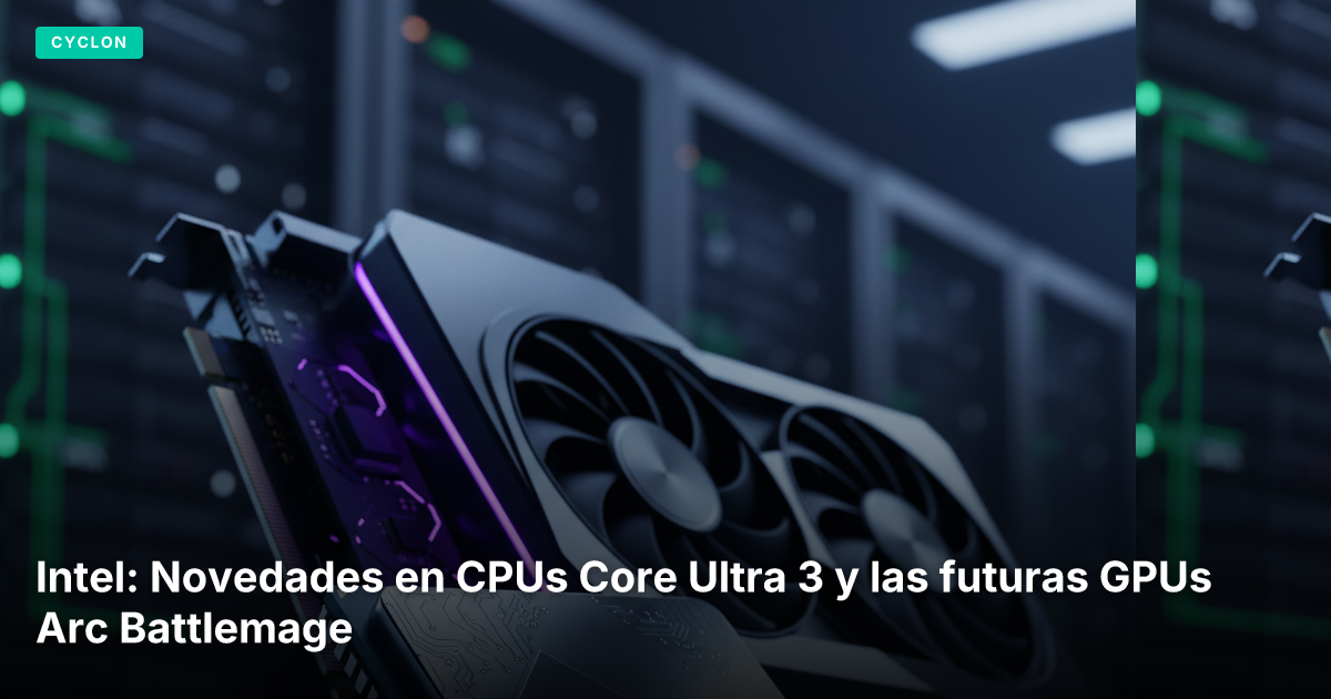 Intel: Novedades en CPUs Core Ultra 3 y las futuras GPUs Arc Battlemage